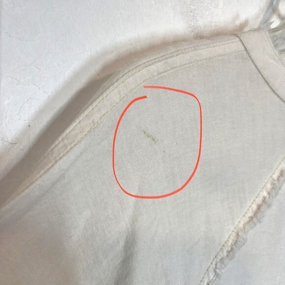 We the Free People Keep it Simple Button Down off White shirt Size S Linen blend - Picture 5 of 12